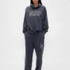 Pantaloni da tuta da adulto in tessuto pesante con logo, vestibilità comoda