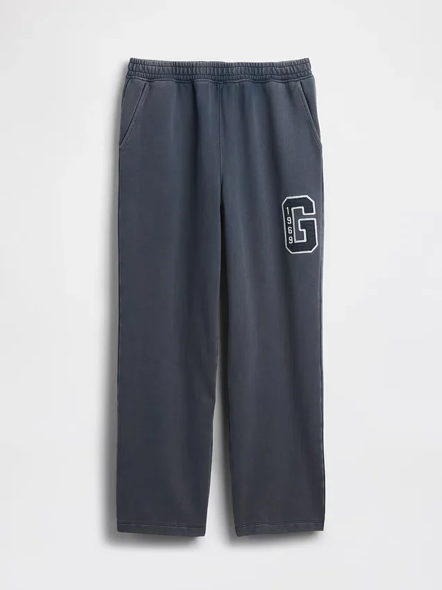 Pantaloni da tuta da adulto in tessuto pesante con logo, vestibilità comoda