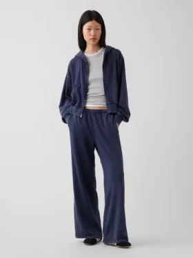 Pantaloni della tuta larghi in felpa Vintagesoft a vita media