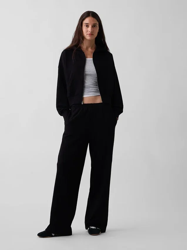 Pantaloni della tuta larghi in felpa Vintagesoft a vita media