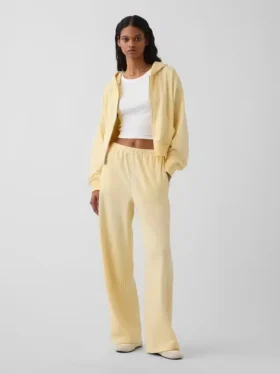 Pantaloni della tuta larghi in felpa Vintagesoft a vita media