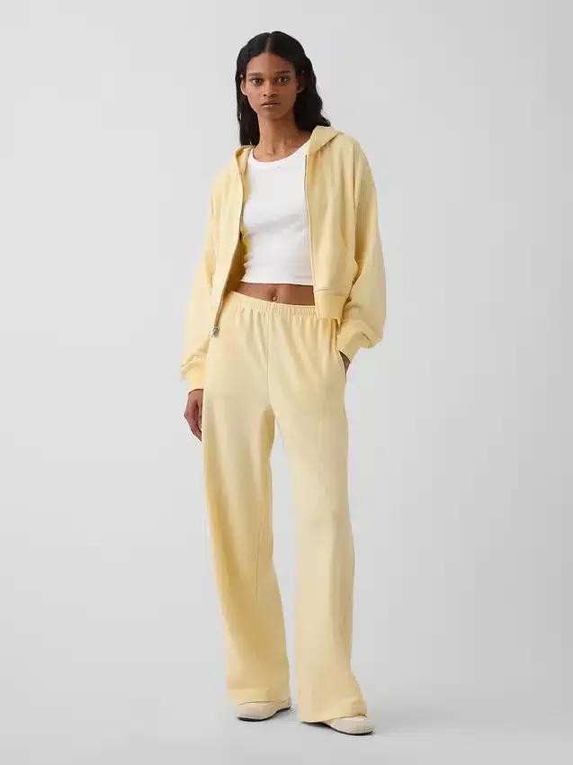 Pantaloni della tuta larghi in felpa Vintagesoft a vita media