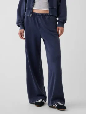 Pantaloni della tuta larghi in felpa Vintagesoft a vita media