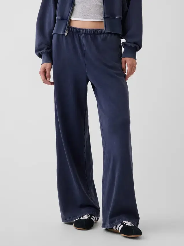 Pantaloni della tuta larghi in felpa Vintagesoft a vita media