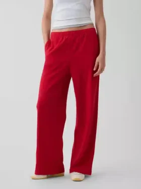 Pantaloni della tuta larghi in felpa Vintagesoft a vita media