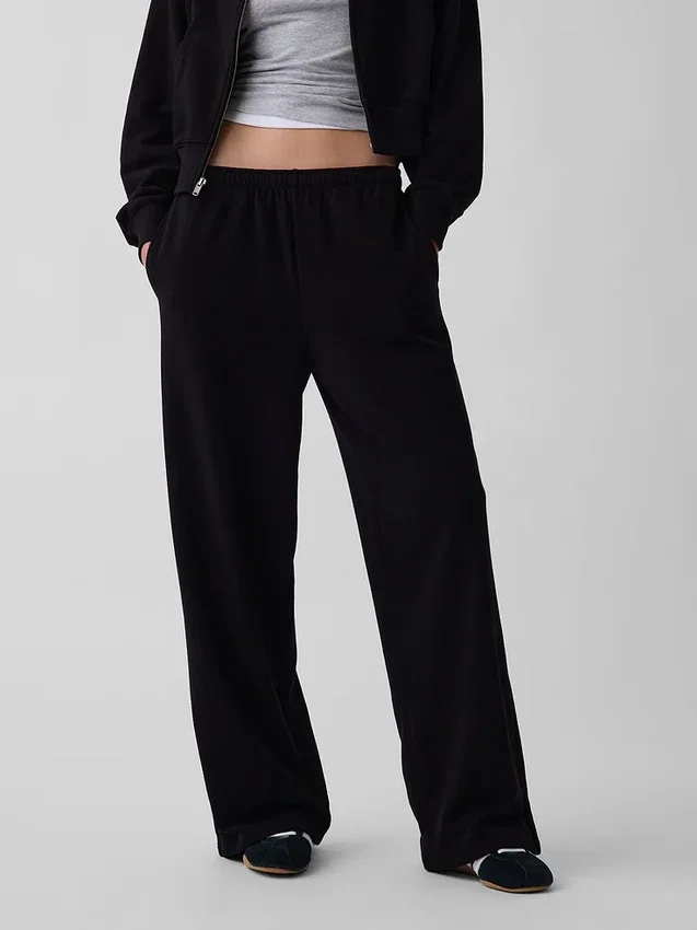 Pantaloni della tuta larghi in felpa Vintagesoft a vita media