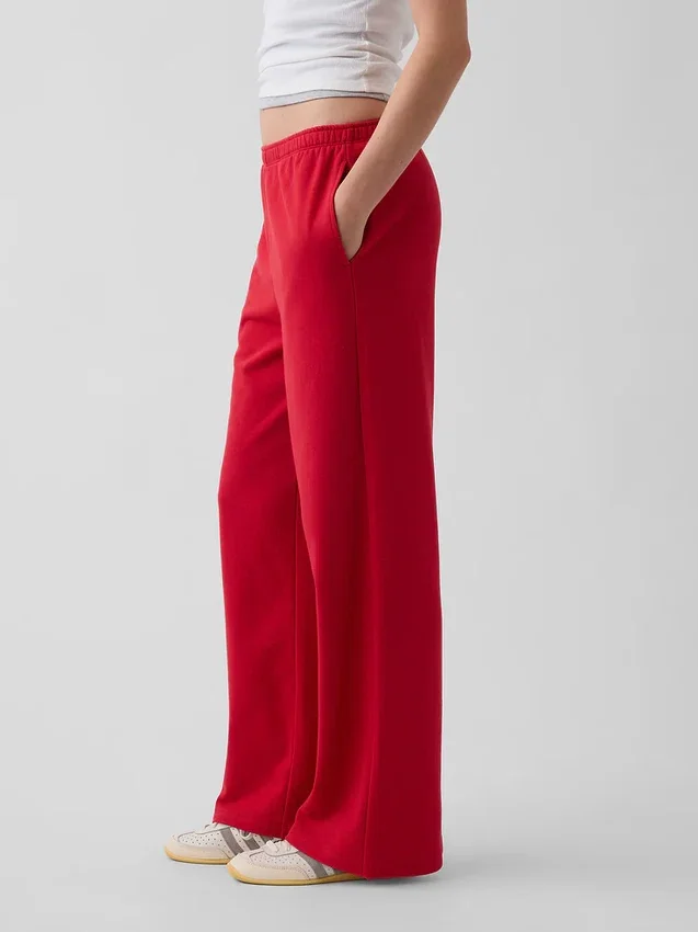 Pantaloni della tuta larghi in felpa Vintagesoft a vita media