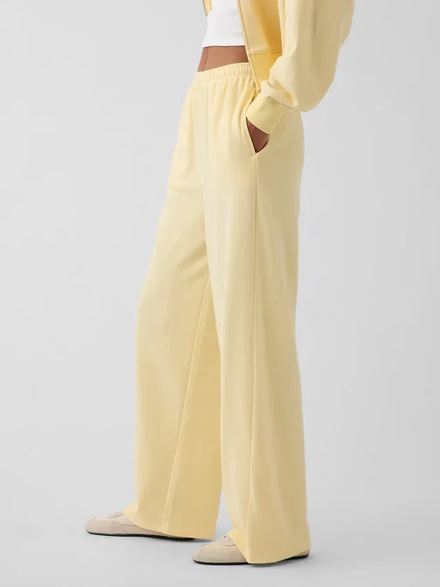 Pantaloni della tuta larghi in felpa Vintagesoft a vita media