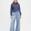 Pantaloni della tuta larghi stampati effetto Jeans