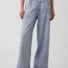 Pantaloni della tuta larghi stampati effetto Jeans