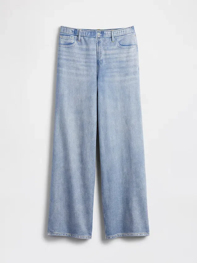 Pantaloni della tuta larghi stampati effetto Jeans