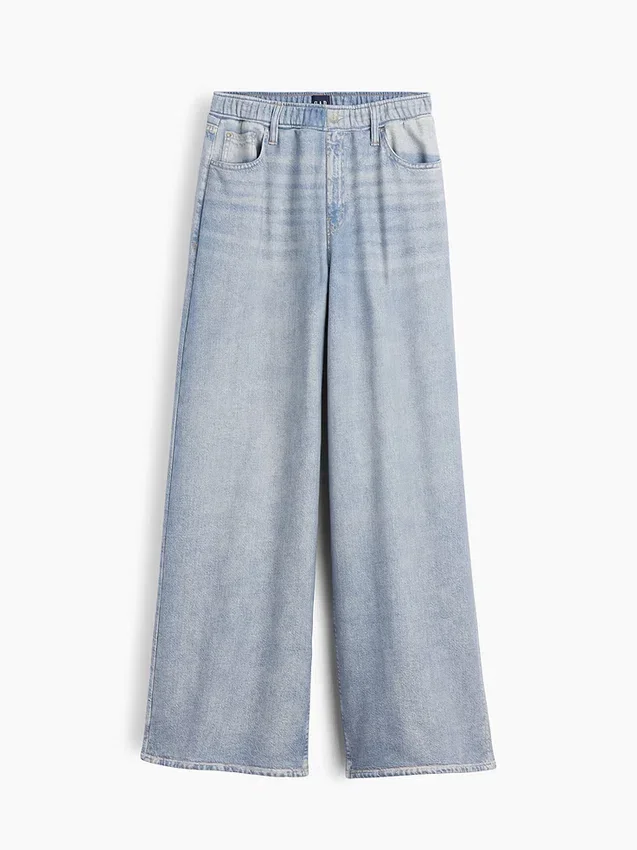 Pantaloni della tuta larghi stampati effetto Jeans