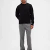 Pantaloni dritti dal taglio morbido in misto lana