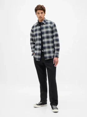 Pantaloni dritti dal taglio morbido in misto lana