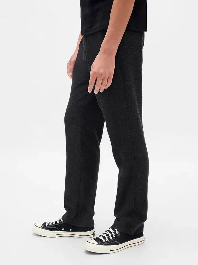 Pantaloni dritti dal taglio morbido in misto lana