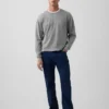 Pantaloni dritti dal taglio morbido in misto lino e cotone
