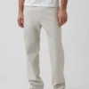 Pantaloni dritti dal taglio morbido in misto lino e cotone