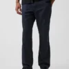 Pantaloni dritti dal taglio morbido in misto lino e cotone