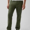 Pantaloni dritti dal taglio morbido in misto lino e cotone