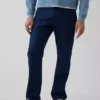Pantaloni dritti dal taglio morbido in misto lino e cotone