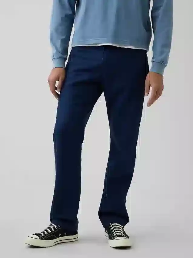 Pantaloni dritti dal taglio morbido in misto lino e cotone