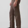 Pantaloni dritti dal taglio morbido in misto lino e cotone