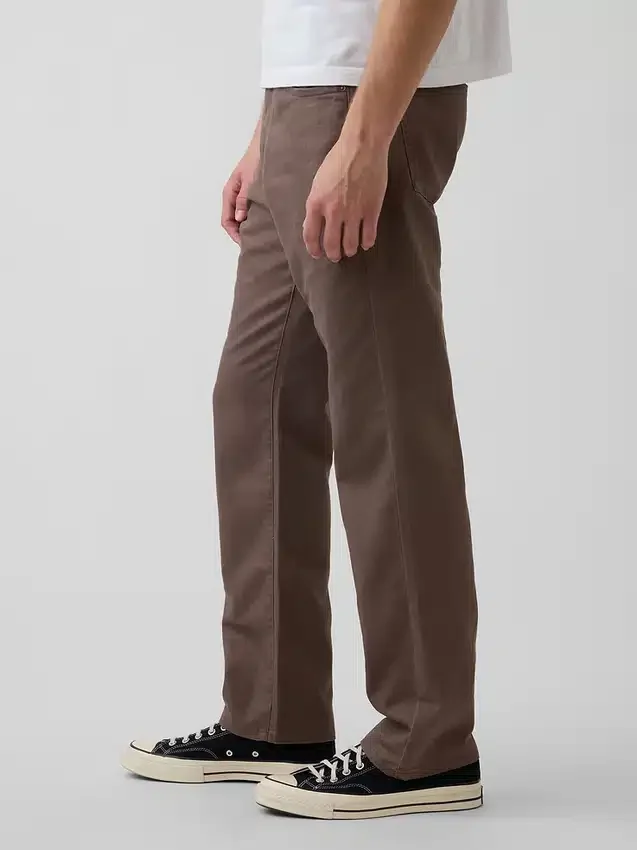 Pantaloni dritti dal taglio morbido in misto lino e cotone
