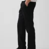 Pantaloni dritti dal taglio morbido in misto lino e cotone