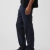 Pantaloni dritti dal taglio morbido in misto lino e cotone