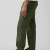 Pantaloni dritti dal taglio morbido in misto lino e cotone