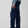 Pantaloni dritti dal taglio morbido in misto lino e cotone