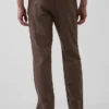 Pantaloni dritti dal taglio morbido in misto lino e cotone