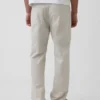 Pantaloni dritti dal taglio morbido in misto lino e cotone
