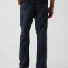 Pantaloni dritti dal taglio morbido in misto lino e cotone
