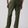 Pantaloni dritti dal taglio morbido in misto lino e cotone