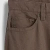 Pantaloni dritti dal taglio morbido in misto lino e cotone