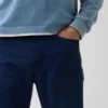 Pantaloni dritti dal taglio morbido in misto lino e cotone