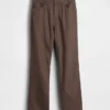 Pantaloni dritti dal taglio morbido in misto lino e cotone