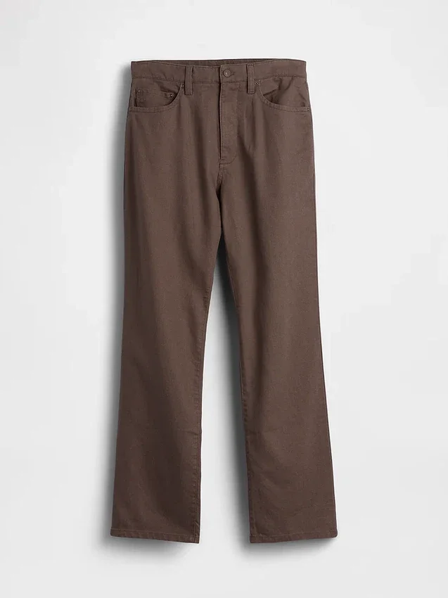 Pantaloni dritti dal taglio morbido in misto lino e cotone