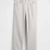 Pantaloni dritti dal taglio morbido in misto lino e cotone
