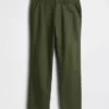Pantaloni dritti dal taglio morbido in misto lino e cotone