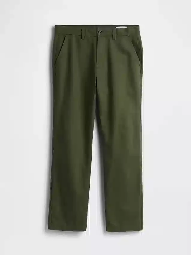 Pantaloni dritti dal taglio morbido in misto lino e cotone