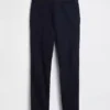 Pantaloni dritti dal taglio morbido in misto lino e cotone