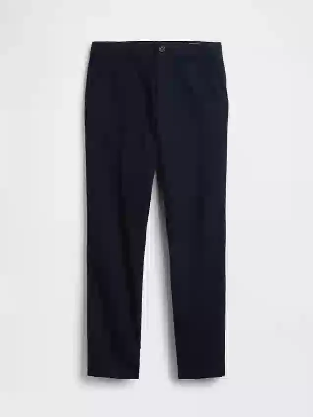 Pantaloni dritti dal taglio morbido in misto lino e cotone