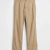 Pantaloni dritti dal taglio morbido in misto lino e cotone