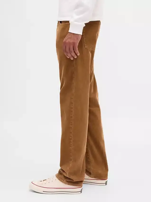 Pantaloni dritti dal taglio morbido in velluto a coste