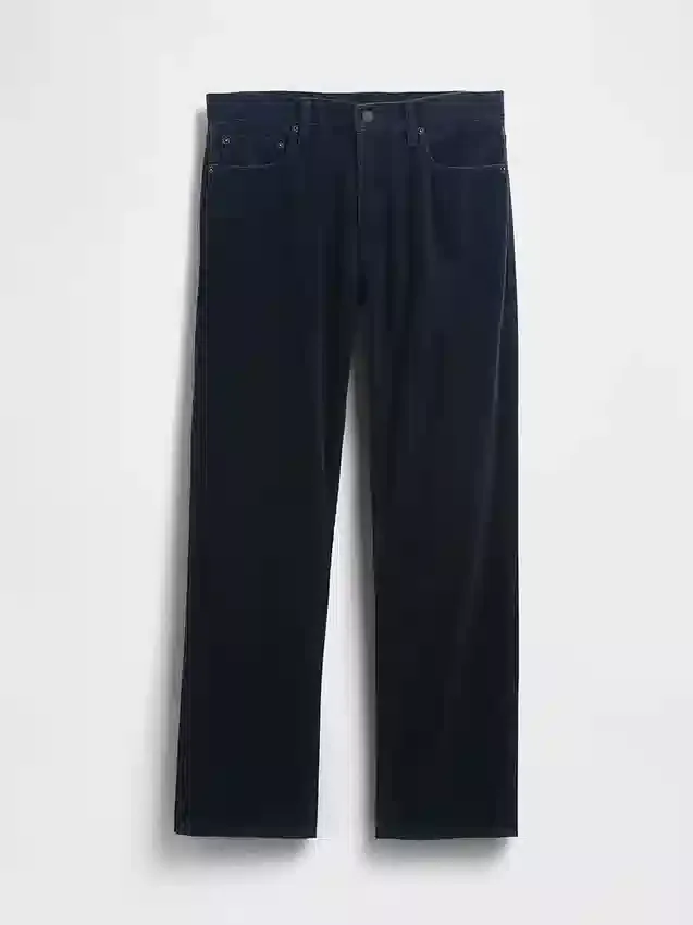 Pantaloni dritti dal taglio morbido in velluto a coste
