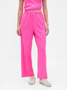 Pantaloni dritti in tessuto pesante