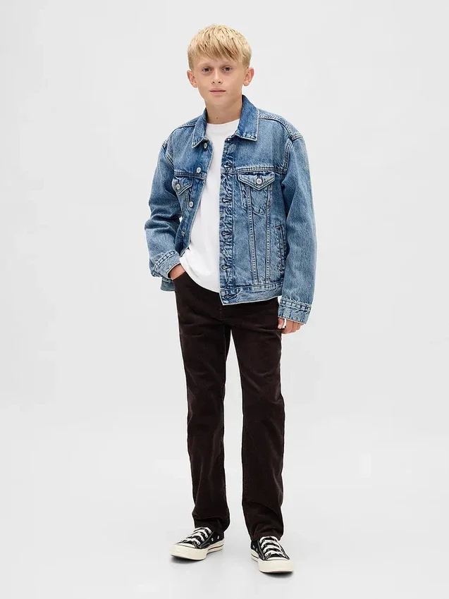 Pantaloni dritti in velluto a coste per bambini "90S Original"