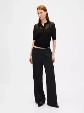 Pantaloni Easy a gamba larga